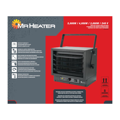 5,000/4,000/3,000W 240V Ceiling Mount Garage Utility Heater