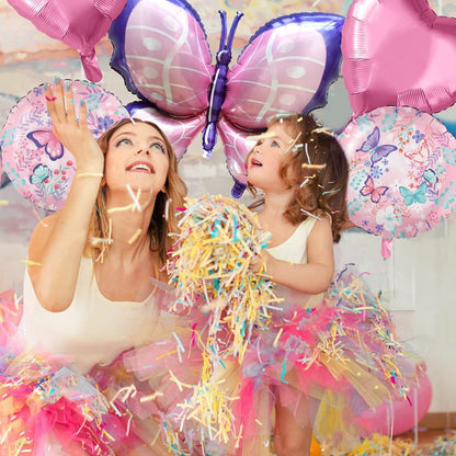 Gatherfun Butterfly Birthday Party Decorations Butterfly Foil Balloons for Girl Party Birthday Decorations