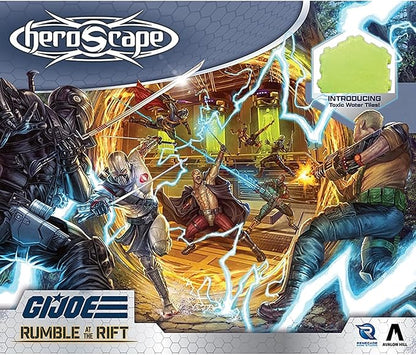 Renegade Game Studios G.I. Joe Heroscape Rumble at The Rift Tactical Board Game Battle Box with 8 Miniatures &amp Modular Hex Terrain