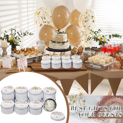 Threlaco 12 Pcs Flower Candles Scented Bridesmaid Gift Set Soy Wax Aromatherapy Candles Bulk for Wedding Bridal Shower Home Guests Women Valentines Mothers Day Anniversaries Favor(Mixed Color)