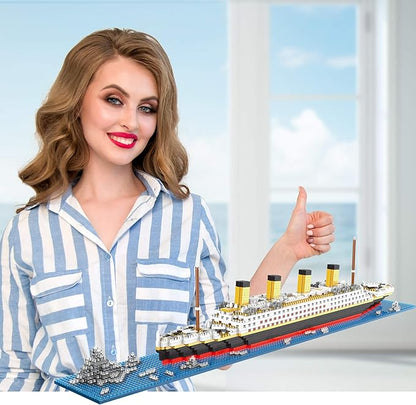 KLMEi Titanic Architecture Set Micro Building Blocks Model Kit for Adults Age of 14+ 1872 Pieces