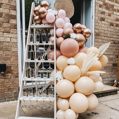 PartyWoo Nude Balloons 50pcs 5 Inch Apricot Boho Fall Neutral Latex Helium Balloons for Graduation Wedding Anniversary Birthday Boy Baby Shower Woodland Boho Theme Party Decorations Brown-F05