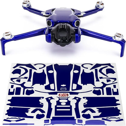 WRAPGRADE Skin Stickers Compatible with DJI Mini 4 Pro | Full Wrap (Stratospher Blue)