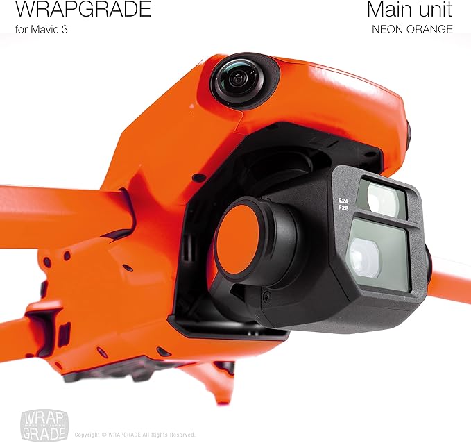 WRAPGRADE Skin Compatible with DJI Mavic 3 Pro (NEON Orange)