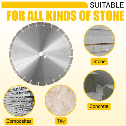 10 Pcs 14 Inch Diamond Concrete Saw Blade, 14 Inch Masonry Blade with 12 mm Arbor Dry or Wet Concrete Saw Cutting General Purpose Segmented High Speed for Brick Stone Block Marble Granite