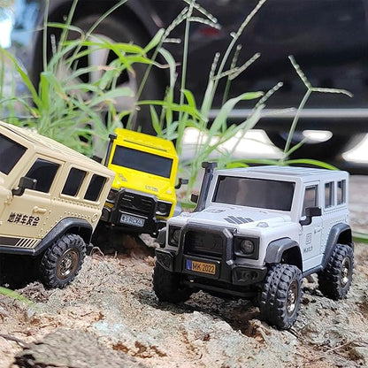 LDARC 1:43 Scale Mini RC Crawler RTR RC Rock Truck 4x4 2.4GHZ Hobby Grade Remote Control Car Model Vehicle RC Buggy Comes with a DIY Replaceable Body Shell(Desert Yellow)