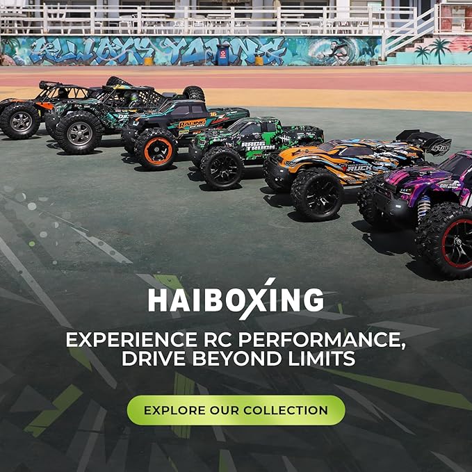 HAIBOXING 1:18 RC Car 18872 New Model RC Truck 4X4 Off-Road 2.4GHz Remote Control Truck 36km/h Speed Splash Waterproof Electronics Dual Li-Po Batteries Pre-installed and Spare in Box 35 Mins Runtime