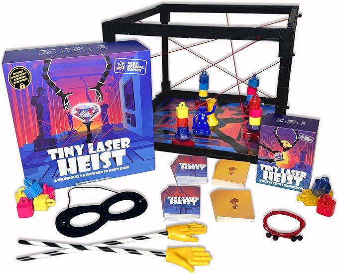 Tiny Laser Heist - A Hilariously Awkward 3D Heist Game Base + Expansion Pack 3+ Players Every Round is a Mini Escape Room