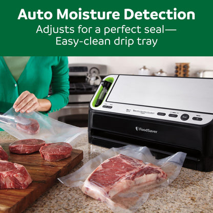 FoodSaver V4400 2-in-1 Vacuum Sealer Machine with Automatic Vacuum Sealer Bag Detection and Starter Kit