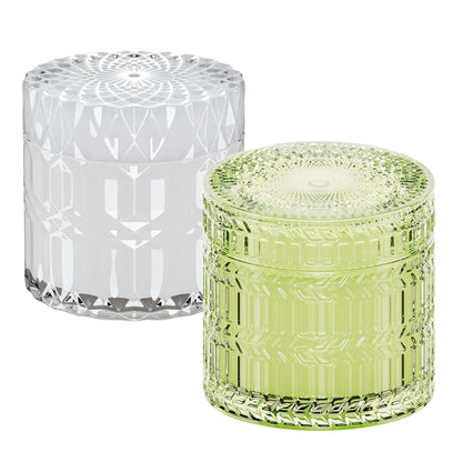 Hidden Label Decorative Jar Candle,Wood Wick Candles, Fresh Cotton + Citrus &Sage Scented Candle