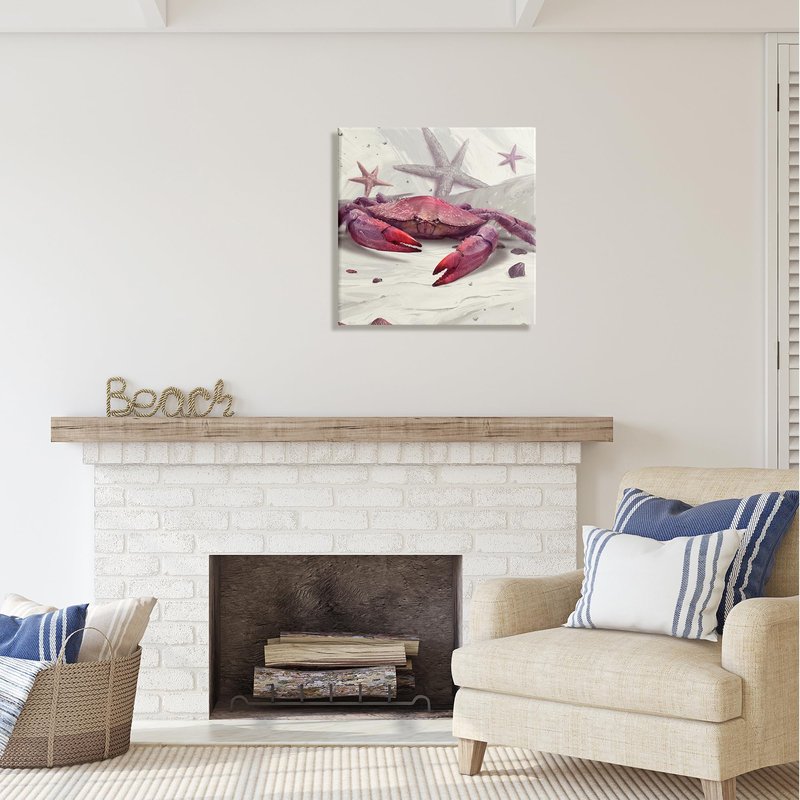 Stupell Industries Detailed Red Crab Canvas Wall Art by Vlad Mel