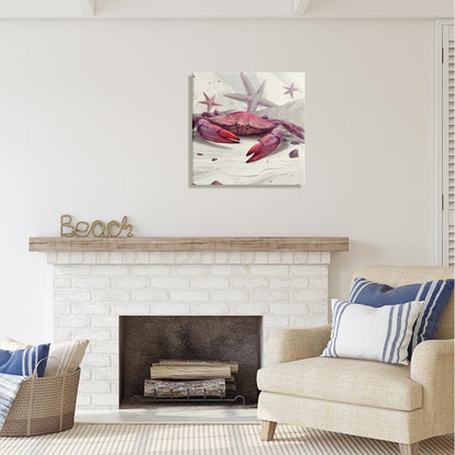 Stupell Industries Detailed Red Crab Canvas Wall Art by Vlad Mel