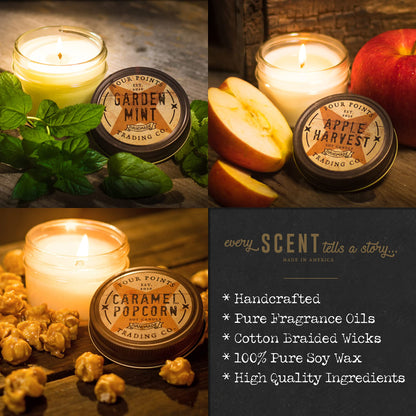 Four Points Trading Co. Apple Harvest 4 Oz Scented Soy Aromatherapy Candle w/Jar