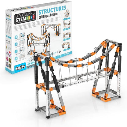 Engino- STEM Toys Structures Buildings &amp Bridges Building Toys for Kids 9+ STEM Projects Creative Engineering Kit Gifts for Boys &amp Girls (9 Model Options)