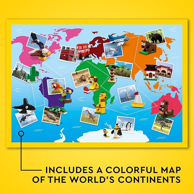 LEGO Classic Around The World 11015 Building Toy Set for Preschool Kids Boys and Girls Ages 4+ (950 Pieces)