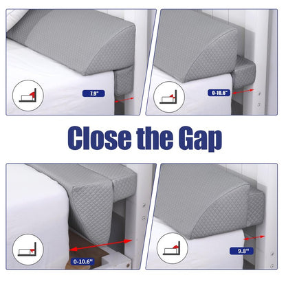 HOMBYS Wedge Pillow Headboard for Bed Gap,Foldable Bed Wedge Gap Filler King Size,Matterss Gap Filler,Multi Functional Bed Crack Pillow, Large King 76"x10.6"x6" or Gap Between (0-10")