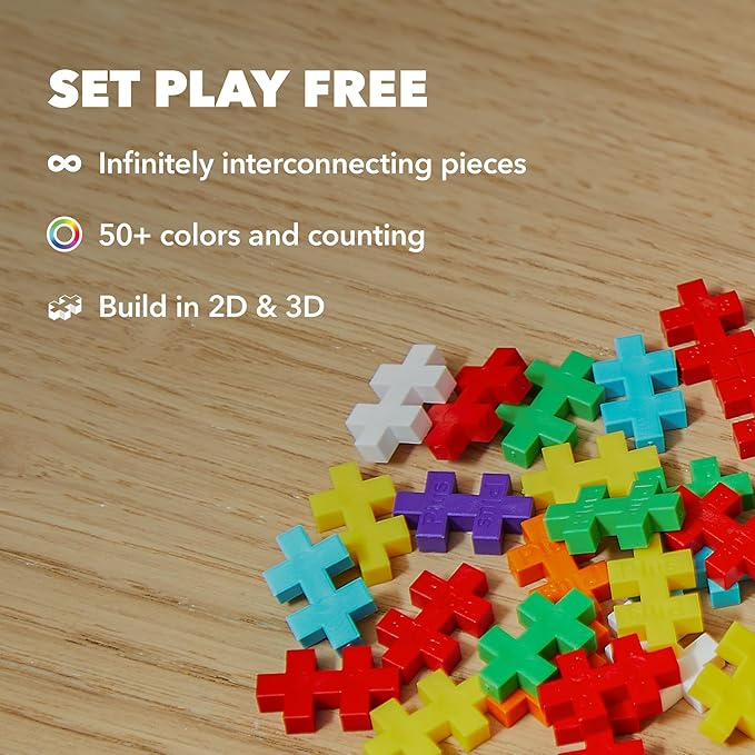 PLUS PLUS 240 Piece Interlocking Building Blocks for Kids Open Ended Connecting Toys STEM Bin Mini Manipulatives - Neon Mix Play Tube &amp Baseplate
