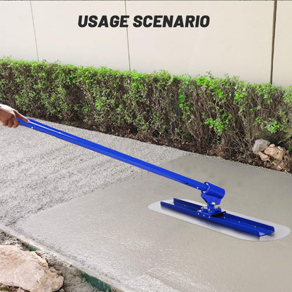 "Meticuloso Concrete Trowel with Extension Rod, Concrete Mixer, Wall Smoothing Polishing Machine and Bull Float, 48''x12'' Concrete Float, Stainless Steel Concrete Bull Float Kit"