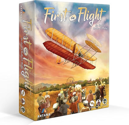First In Flight: MENSA Award Winning Board Game About Historical Aviation - Strategy Board Game for Teens Adults and Heavy Gamers - A Flight-Themed Adventure Card Game for Airplane Enthusiasts