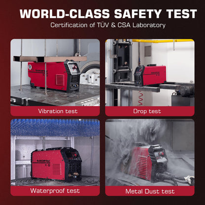 ARCCAPTAIN 50Amps Plasma Cutter Machine with 110/220V and True Color Auto Darkening Welding Helmet