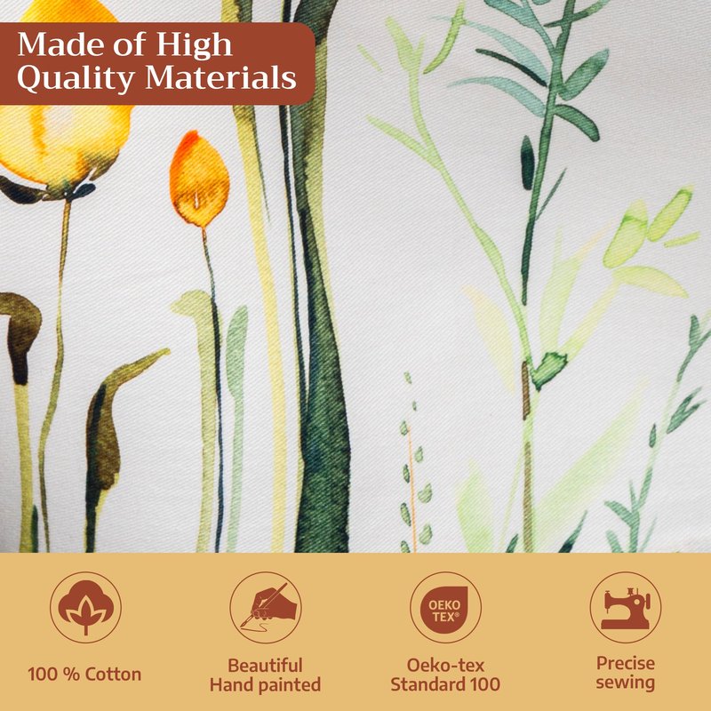 Maison d' Hermine Table Cloth Rectangle Table 100% Cotton 70 x 90 Inches Tablecloth Reusable Decorative for Dining Kitchen Room Farmhouse Home Gifts for Mothers Day Spring Summer - Botanical Fresh