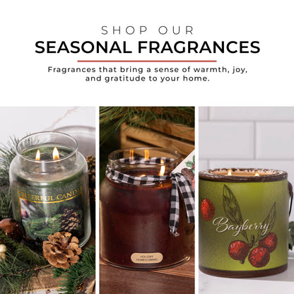 A Cheerful Giver - Cozy Cabin Scented Glass Jar Candle (24 oz) with Lid & True to Life Fragrance Made in USA