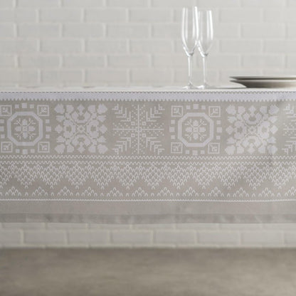 Maison d' Hermine Table Cloth Rectangle Table 100% Cotton 54 x 72 Inches Fall Tablecloth Reusable Everyday Use for Thanksgiving Christmas Decorations Dining Farmhouse Party (Cozy Christmas)