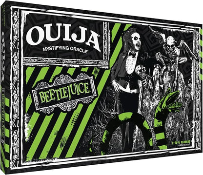Ouija: Beetlejuice Inspired by Tim Burton’s Cult Classic Movie Collectible Classic Ouija Board Game with Green Planchette Officially Licensed Collectible and Merchandise 2-4 Players Ages 8+