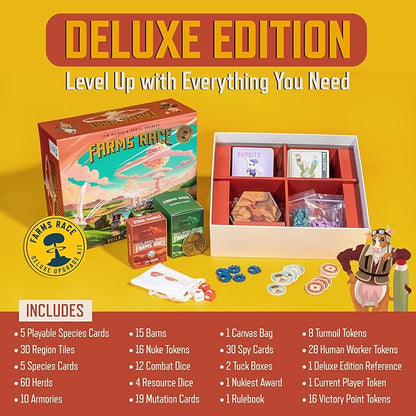 Deluxe Edition – Premium Strategy Board Game for Adults &amp Family 2–5 Players 1-2 Hours Resource Management Area Control Asymmetric Powers w/Nuclear Farm Animals Great for Game Night