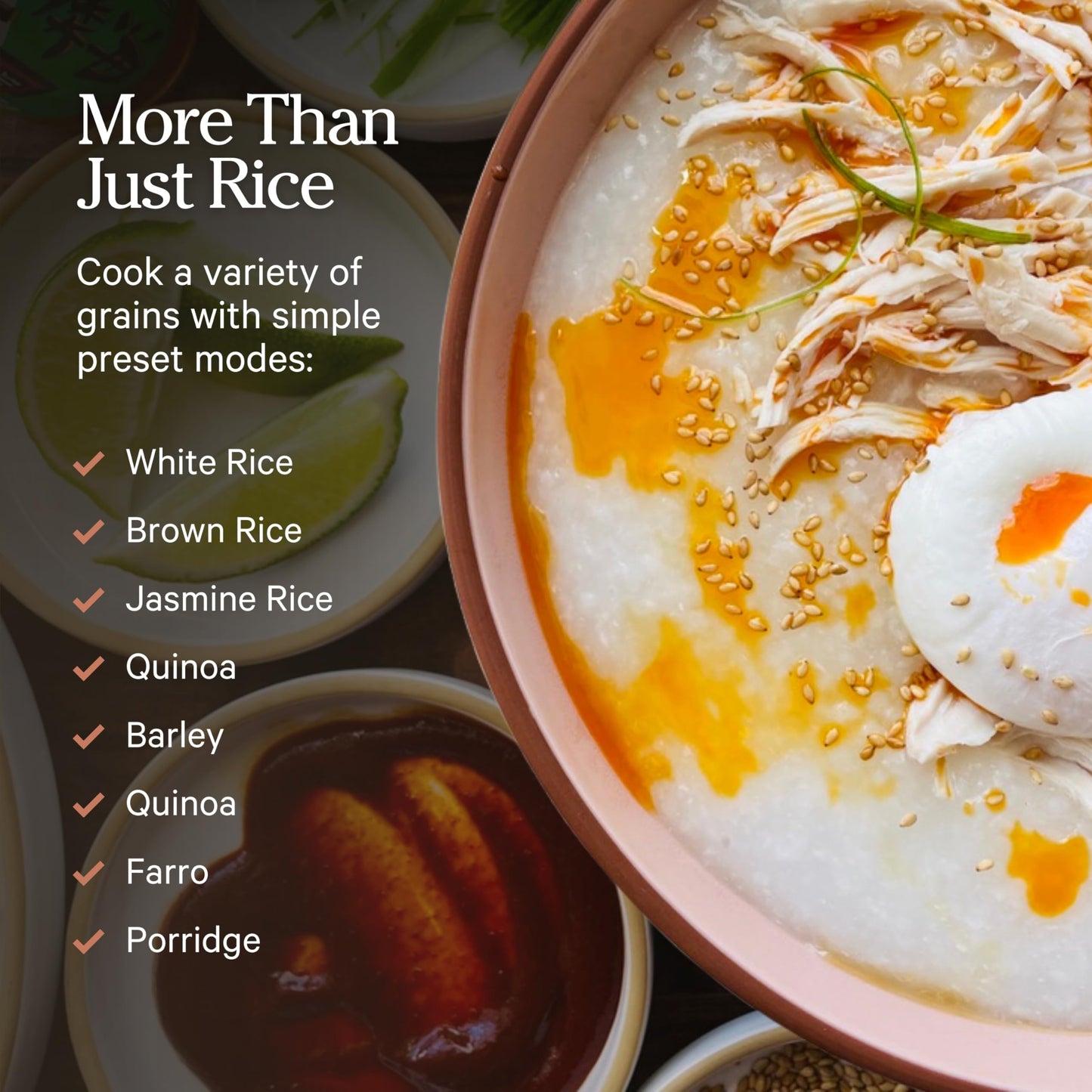 Our Place Rice Cooker | Compact Rice Cooker 3-Cup Uncooked / 6-Cup Cooked with Ceramic Nonstick Inner Pot | Fuzzy Logic Multi-Cooker for White & Brown Rice, Oatmeal & Grains | Delay Timer & Auto Keep Warm | Steam
