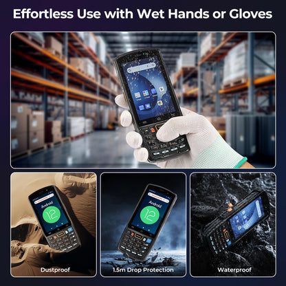 MUNBYN Android Barcode Scanner 082Pro, Android 12 PDA, Equipped with Honeywell HS7 Bar Code Scan Engine, IP67 Handheld Mobile Computer for Inventory Tracking, Warehouse, Logistics 2026
