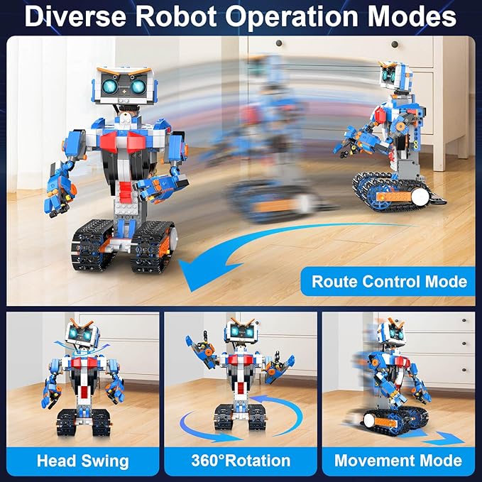 PIKARO Robot Robotics for Kids Ages 8-12 Boys Girls with App &amp Remote Control stem Toys for Boys Age 8-13 Build Your Own Robot STEM Building Sets Toys Birthday (623 PCS)