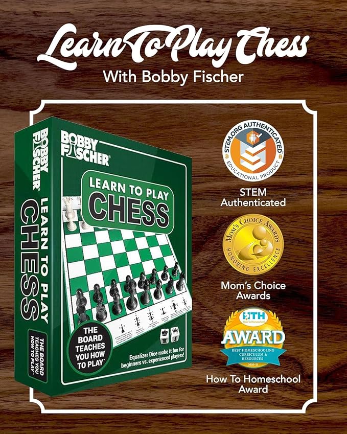 Bobby Fischer® Learn to Play Chess Set Board Game (6 Count)