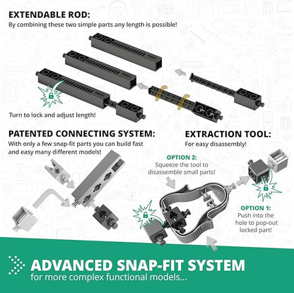 Engino STEM Toys Mechanics: Levers Linkages &amp Structures Engineering Kits for Kids 9+ Gifts for Boys &amp Girls Educational Building Toys Fun Kids Activities (16 Model Options)