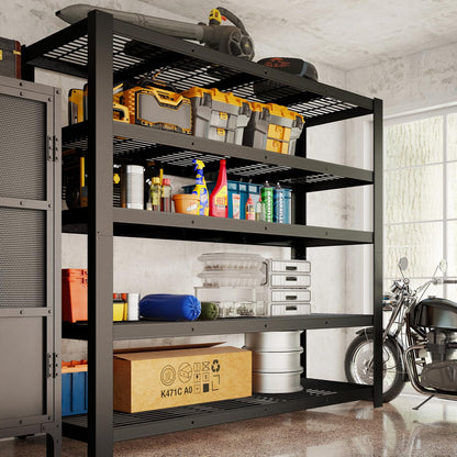 ZEUKMXOO 62" W 3050LBS Storage Shelves Unit,5 Tier Heavy Duty Metal Shelving Unit and Storage Large Rack,72" H x62 W x24 D Adjustable Metal Shelving Unit,Garage Shelves for Basement,Warehouse