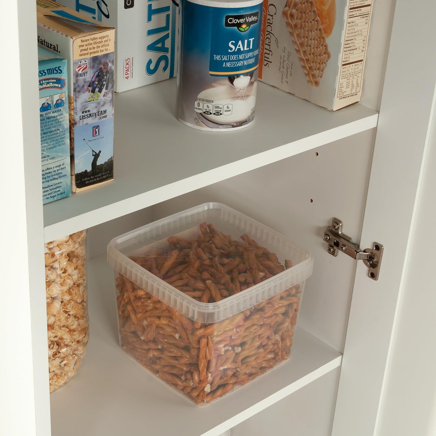 Sauder HomePlus Narrow Pantry Storage Cabinet Slim Single Door with Adjustable Shelves, Kitchen Storage Cabinet, in Soft White