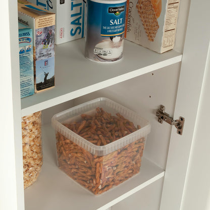 Sauder HomePlus Narrow Pantry Storage Cabinet Slim Single Door with Adjustable Shelves, Kitchen Storage Cabinet, in Soft White