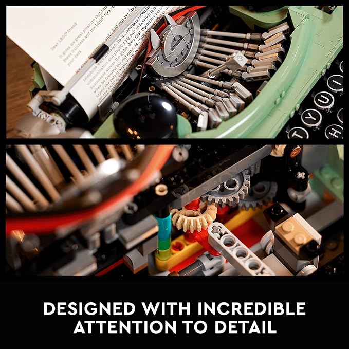 LEGO Ideas Typewriter 21327 Building Set for Adults Collectible Retro Display Model Creative Hobbies Unique Gift Idea