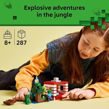 LEGO Minecraft The TNT Jungle House Building Toy - Minecraft Toy for Boys and Girls Ages 8+ - Gift for Birthdays - Video Game Playset for Fans - 21275