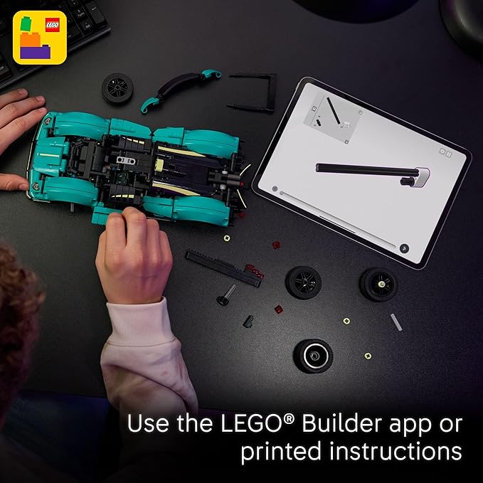 LEGO Technic Aston Martin Valkyrie Toy Car - Kids Model Kit Toy for Boys and Girls Ages 9+ - Vehicle Building Set for Pretend Play &amp STEM Learning - Sports Car Gift Idea for Birthdays - 42208
