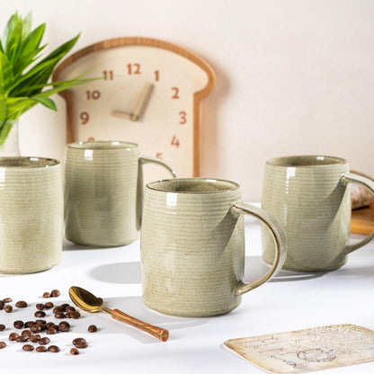 GBhome Large Coffee Mugs Set of 4, 18oz Handmade Ceramic Coffee Mugs Set with Gradient color for Latte/Tea/Beer/Hot Cocoa, Dishwasher & Microwave Safe, Cappuccino