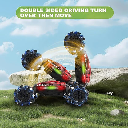 Gesture RC Car1:24 4WD Transform Off-Road Stunt Car with Gesture &amp Remote Control 360° Flips Drift Vehicle with LED Lights Music All Terrain Toy Cars Gifts for Boys Girls Age 6-12