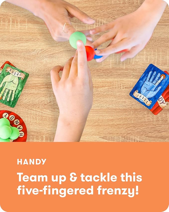 SimplyFun Handy - Family Game for Kids and Adults Ages 8+ - Fine Motor Skills Game with Soft Balls and Cards - Classroom Party or Family Game Night Fun