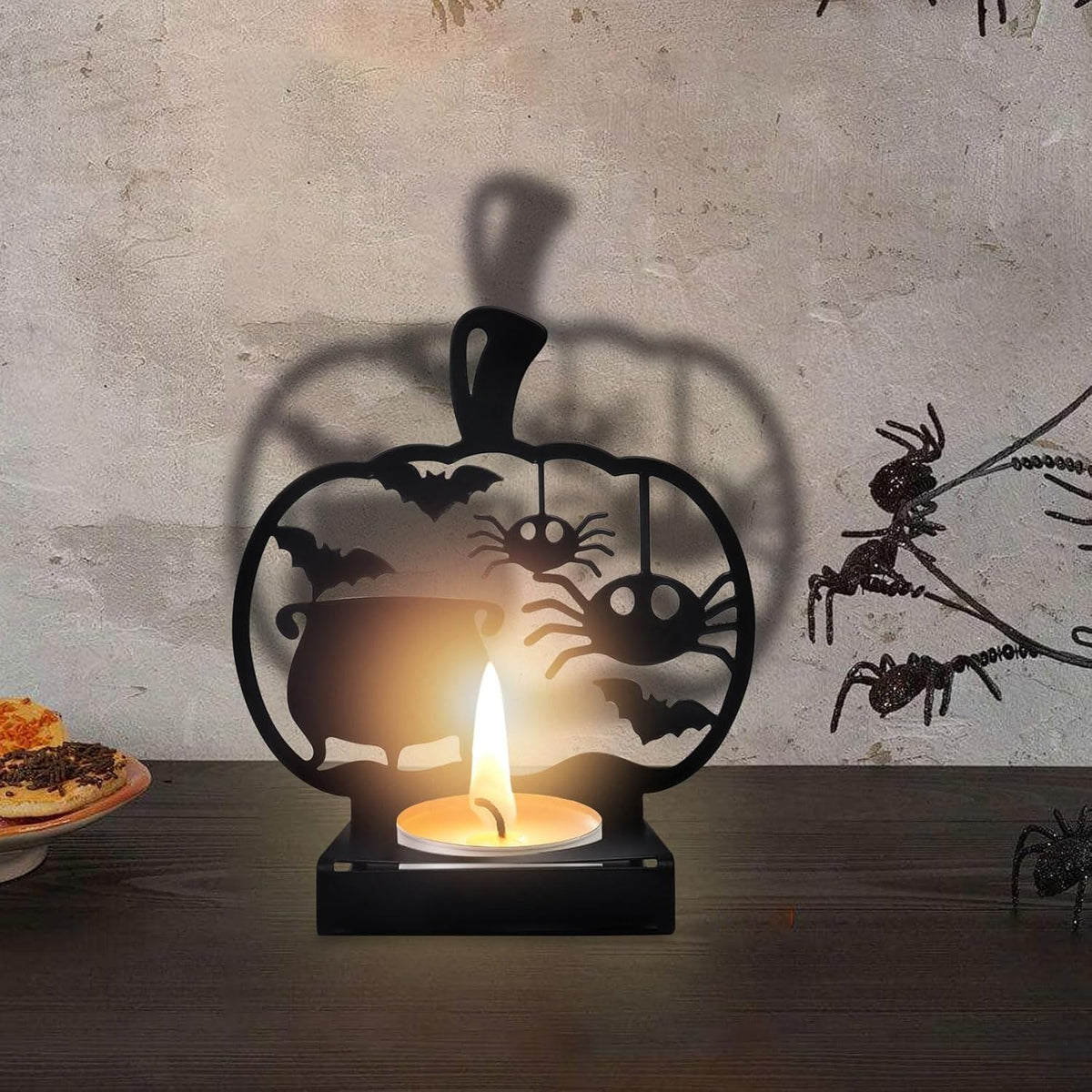 Candle Holders Bulk for Holiday Decor Indoor Outdoor Decorations for Halloween Party Table Kitchen Fireplace Bookshelf Desk Table Seasonal Display