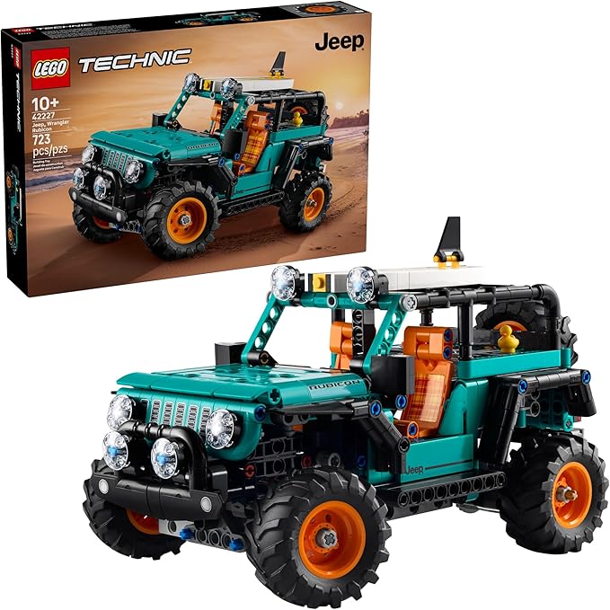 LEGO Technic Jeep Wrangler Rubicon SUV - Building Toy for Boys &amp Girls Ages 10+ - Model Car Kit with Detailed Features - Display Set for Bedroom Decor - Gift for Birthdays - 42227