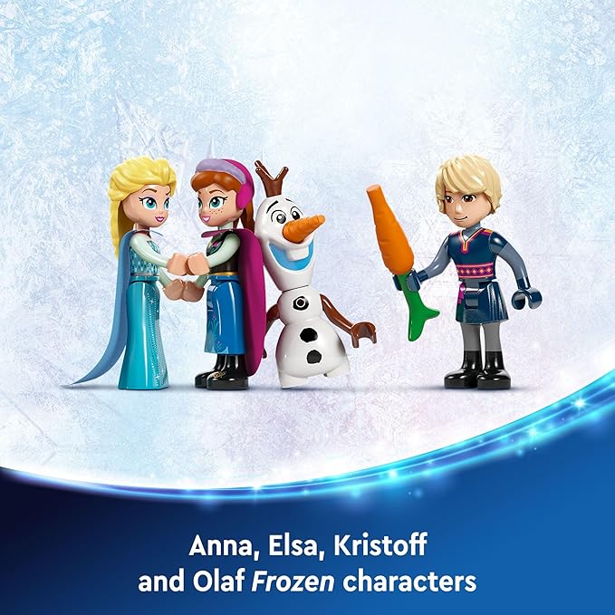 LEGO Disney Frozen Elsa’s Ice Palace Building Set for Kids Princess Castle with Anna and Elsa Mini-Doll Figures Disney Princess Toy Gift Idea for Girls Boys and Movie Fans Ages 6 and Up 43244