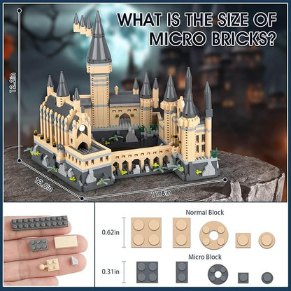 Magic CastIe BuiIding Set MOC Architecture Micro BuiIding BIocks Kit CollectibIe Model Toys Gifts Toys for Adults Teens 14+ (2680 Pieces)