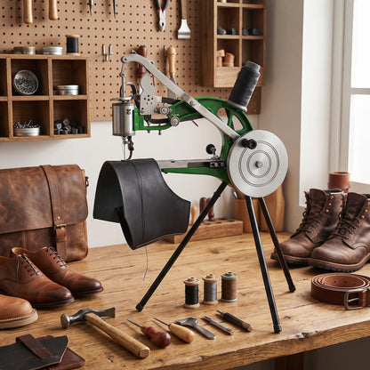 Leather Sewing Machine, Manual Cobbler Sewing Machine Leather, Shoe Repair Machine with Dual Cotton Nylon Line Canvas for Shoe Tents and Belt