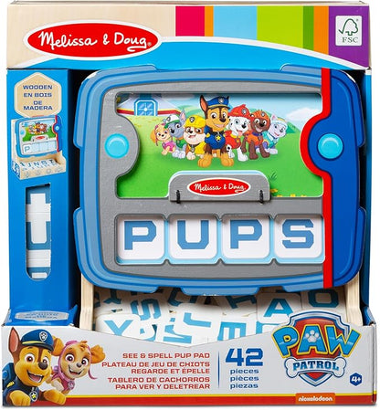 Melissa &amp Doug PAW Patrol Wooden See &amp Spell Pup Pad Game - FSC Certified