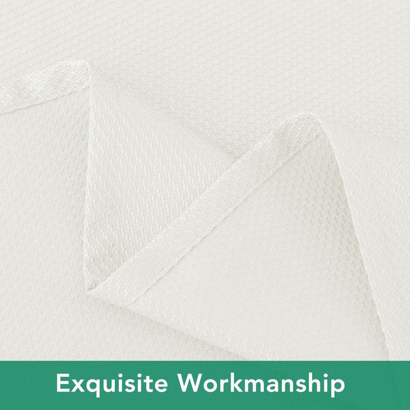 Biscaynebay Textured Fabric Tablecloths 90x132 Inches Rectangular, Ivory Water Resistant Tablecloths for Dining, Kitchen, Wedding, Parties etc. Machine Washable